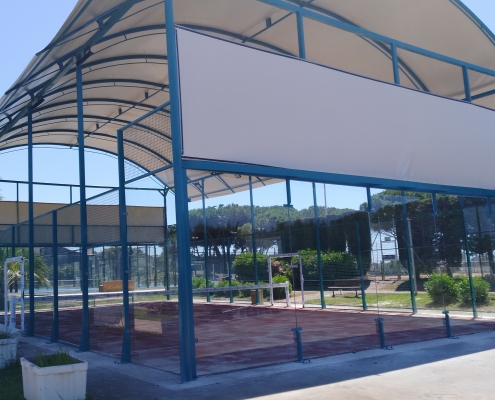 fixed padel canvas cover